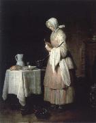 Jean Baptiste Simeon Chardin The fursorgliche lass USA oil painting artist